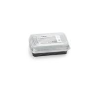 Cuki Professional Lot de 10 bacs en aluminium avec couvercles ultra-force, 6 portions, laquées, 29 x 19 x h4 cm, jetables pour four, micro-ondes, réfrigérateur, cuisson, stockage