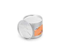Cuki Professional Lot de 100 casseroles rondes en aluminium pour tarte et pizza, ∅ 25 x h1,5 cm, 1 lot de 100 pièces, assiettes jetables pour four, micro-ondes, cuisson, rangement
