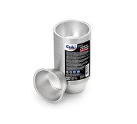 Cuki Professional Lot de 100 moules ronds en aluminium ultra-force, muffins, cupcakes, crème caramel, ø9cmxh3,5, 1 lot de 100 pièces, jetables pour four, micro-ondes, cuisson, stockage