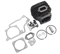Culasse de 52 mm avec joints assortis pour tronçonneuse 038 MS380 MS381, pièces de rechange robustes pour réparation complète de moteur de kit de pistons