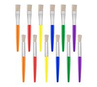 CULEB 12Pcs Pinceaux Peinture Enfant, Pinceau Peinture Enfants Ronds/Plats à Poils Souples, Pinceaux pour Acrylique, Fournitures Art et Artisanat, Gouache, Décoration
