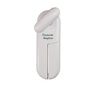 Culinare Magican Ouvre-Boîte Manuel, Blanc, Poignée Antidérapante et Bouton Tournant Ergonomique pour Seniors, Droitiers ou Gauchers, Plastique/Acier inoxydable