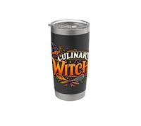 Culinary Witch Halloween Cook Kitchen Humour Gobelet isotherme en acier inoxydable double paroi