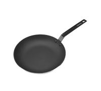 Culinatura - Poêle Fonte Légère Émaillée 28 cm - Noir | Anti-Adhésive, Pré-Culottée, Tous Feux Induction Four, Queue Feuillard, Usage Professionnel, sans PFOA/PFAS/PTFE, Non Toxique