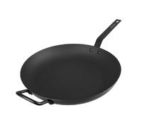Culinatura - Poêle Fonte Légère Émaillée 36 cm - Noir | Anti-Adhésive, Pré-Culottée, Tous Feux Induction Four, Queue Feuillard, Usage Professionnel, sans PFOA/PFAS/PTFE, Non Toxique
