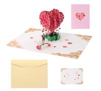 Culinavog Carte Pop Up, Carte Mariage avec Enveloppe Carte, Juste Mariée en 3D, Arbre en Forme de Cœur, Omantique Invitation de Mariage Cartes pour pour L'anniversaire, Cadeaux de Mariage