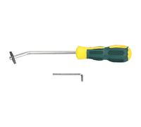 Culnflun 1 ensemble d'outils de retrait de coulis de carrelage avec lame en acier et poignée en caoutchouc, grattoir dissolvant de calfeutrage pour nettoyer les coins des joints de
