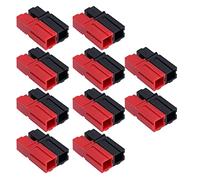 Culnflun 10 paires de fiches de borne de connecteur de batterie 75 A, avec contacts en laiton plaqué argent, connecteurs d'alimentation à module unique en polycarbonate rouge noir