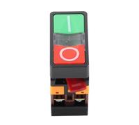 Culnflun Bouton-Poussoir à Double Tête, Double Bouton-Poussoir avec Lumière LED Rouge ou Verte NO NC Montage de Bouton Momentané 24V DC Démarrage de la Lampe de Signalisation (24V)