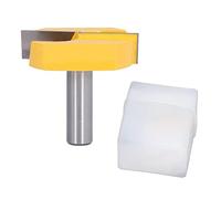 Culnflun Cleaning Router Bit, 1/2 Inch Surfacing Planing Shank Woodworking Milling Cutter for Cabinet Doors Floor Leveling Carbon Steel Alloy 57mm