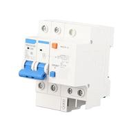 Culnflun Disjoncteur de courant 30Ma, disjoncteur 63A 2P + N Rccb, disjoncteur de court-circuit de surcharge DZ47LE 63 pour circuit domestique