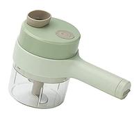 Culnflun Ensemble de -légumes électrique, 4 en 1, hachoir à légumes portatif, trancheur, broyeur, éplucheur pour la cuisine, en acier inoxydable 21x10x8cm