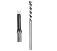 Culnflun Foret à trou carré 12,7 mm, ciseau à mortaise, foret à mortaise réglable en acier allié pour machine à tenon carré, outil électrique pour le travail du bois à tige ronde (16mm)