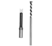 Culnflun Foret à trou carré 12,7 mm, ciseau à mortaise, foret à mortaise réglable en acier allié pour machine à tenon carré, outil électrique pour le travail du bois à tige ronde (14mm)