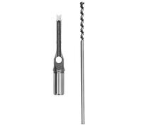 Culnflun Foret à trou carré 12,7 mm, ciseau à mortaise, foret à mortaise réglable en acier allié pour machine à tenon carré, outil électrique pour le travail du bois à tige ronde (8mm)