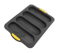 Culnflun Moule à pain en Silicone, poêle à pain pour Hot-Dog, Mini moules à pain, ensemble de cuisson 9 + 4 cavités antiadhésives avec grattoir à brosse pour four domestique