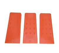 Culnflun Paquet de 3 Cales d'abattage de 8 Pouces, Cales de bûche en Plastique à Pointes pour la d'arbres à la tronçonneuse, Outil de cale de fendage de Bois sûr, Rouge (7,87