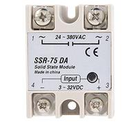 Culnflun SSR-75DA Relais statique, entrée 3-32 V DC, sortie 24-380 V AC, relais statique normalement ouvert pour l'automatisation et le contrôle de la température