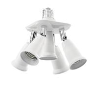 Culot E27 Adaptateur splitter 5x blanc