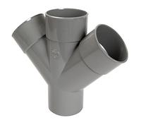 culotte double pvc - mâle/femelle - 45 degrés - parallèle - diamètre 100 mm - rt14
