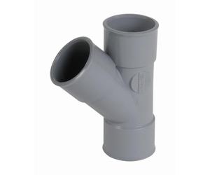 Culotte et embranchement NICOLL simple femelle-femelle à 45° - PVC gris - Ø 32 mm - BF144