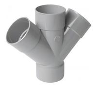 Culotte PVC 45° double parallèle femelle-femelle-femelle - RT144 NICOLL