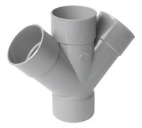 Culotte PVC 45° double parallèle femelle-femelle-femelle - RT144 NICOLL