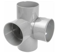 Culotte pvc 87°30 double équerre femelle - AT188 NICOLL