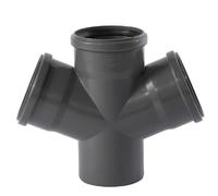 Culotte PVC Double 110 mm, Raccord PVC Évacuation, Tuyau Assainissement - HTsafeDA