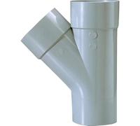 Culotte PVC gris 45 degrés - Diamètre 32 mm - Double emboîture - Girpi