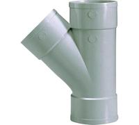 Culotte PVC gris 45 degrés - Diamètre 32 mm - Triple emboîture - Girpi