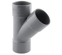 Culotte PVC NF femelle à 45° 40mm à coller gris Fitt