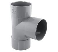 Culotte PVC NF femelle à 87° 80mm à coller gris Fitt