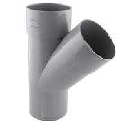 Culotte PVC NF mâle/femelle à 45° 100mm à coller gris Fitt