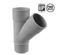Culotte PVC pour tube de descente de gouttière - First Plast - 45° MF - Ø50 - gris