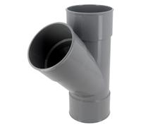 Culotte simple femelle-femelle à 45° D 200 mm gris à coller NICOLL BB144