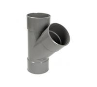 Culotte simple femelle-femelle à 45° D 200 mm gris à coller NICOLL BB144