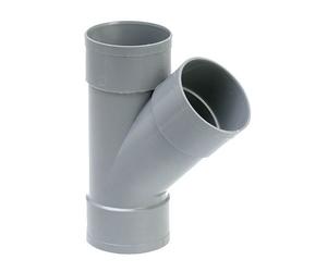 Culotte - Y - PVC 45° - femelle-femelle - D40 mm - gris