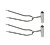 Cultivateur à Main en Fer Robuste, Conception à 2 Dents pour Un ameublissement Facile du et Un désherbage, Outil de Jardin, râteaux à Racines de 270mm