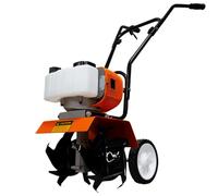 Cultivateur de jardin à essence 52 cc | 4 lames en acier | Réservoir de 1,2 l | Design léger et sans câble | Kit outils + gants et lunettes + protections de jambes et d'oreilles + Entonnoir gratuit