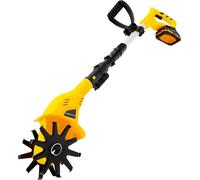 Cultivateur de jardin - Motoculteur électrique sans fil à guidage manuel - Universel 100-240 V - Prise UE - Sans batterie - Jaune