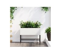 Jardinière surélevée vidaXL, blanche, 60 x 26 x 48 cm, en acier