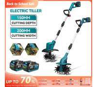 Cultivateur électrique pliable YOFIDRA, scarificateur, rotoculteur, outil de jardinage pour batterie Makita 21V. TYPEA-3.0Ah Battery