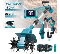 Cultivateur électrique pliable YOFIDRA, scarificateur, rotoculteur, outil de jardinage pour batterie Makita 21V. No Battery