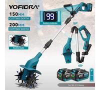 Cultivateur électrique pliable YOFIDRA, scarificateur, rotoculteur, outil de jardinage pour batterie Makita 21V. No Battery