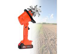 Cultivateur électrique sans Fil 21V, 4 rangées de Lames en Acier au manganèse, Outil de Jardin portatif léger pour désparation de Semelle de Sol, Conception Ergonomique avec Option télescopique