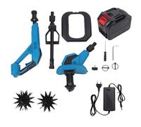 Cultivateur électrique sans Fil, alimenté par Batterie Haute Puissance, 2 Roues, Outil de Culture du Sol de pelouse de Jardin pour Le Jardinage extérieur, matériau ABS, Batterie