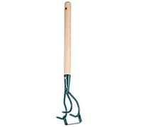 Cultivateur KADAX, cultivateur de Mauvaises Herbes à 3 Dents, houe, Petite Pince à Fleurs avec poignée, Accessoires de Jardin en métal, houe de Jardin pour ameublir Le Sol (avec Manche en Bois)
