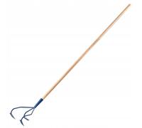 Cultivateur KADAX en métal avec manche en bois, 3 dents, 16 x 170 cm