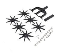 Cultivateur Rotatif de Jardin 2 en 1, Outil Polyvalent pour Mélanger Le Sol et Réensemencer, ABS, 20 x 15,7 cm, 20 Pièces